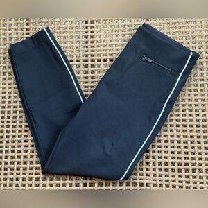 🦋 SPANX Black  Pants with White Contrast Piping